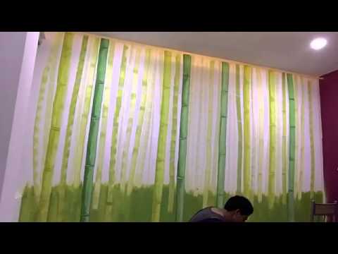 480x360 Bamboo Forest Mural Painting - Bamboo Forest Painting