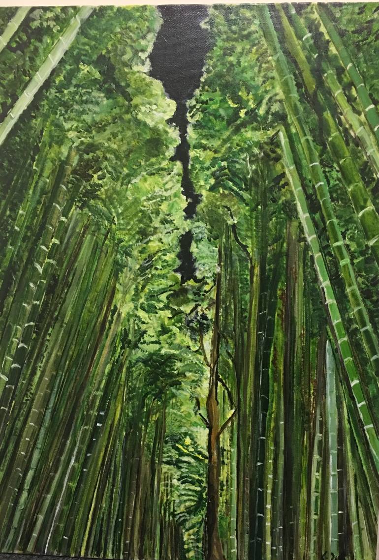 770x1139 Saatchi Art Bamboo Forest Painting By Karen Diakite - Bamboo Forest Painting