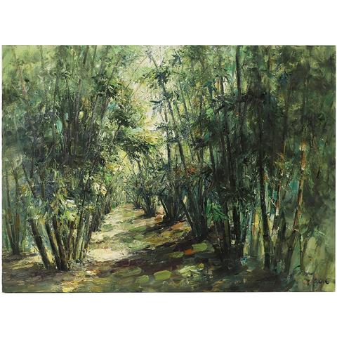 480x480 Bamboo Forest Original Oil Painting Vietnam Painting Taylor B - Bamboo Forest Painting