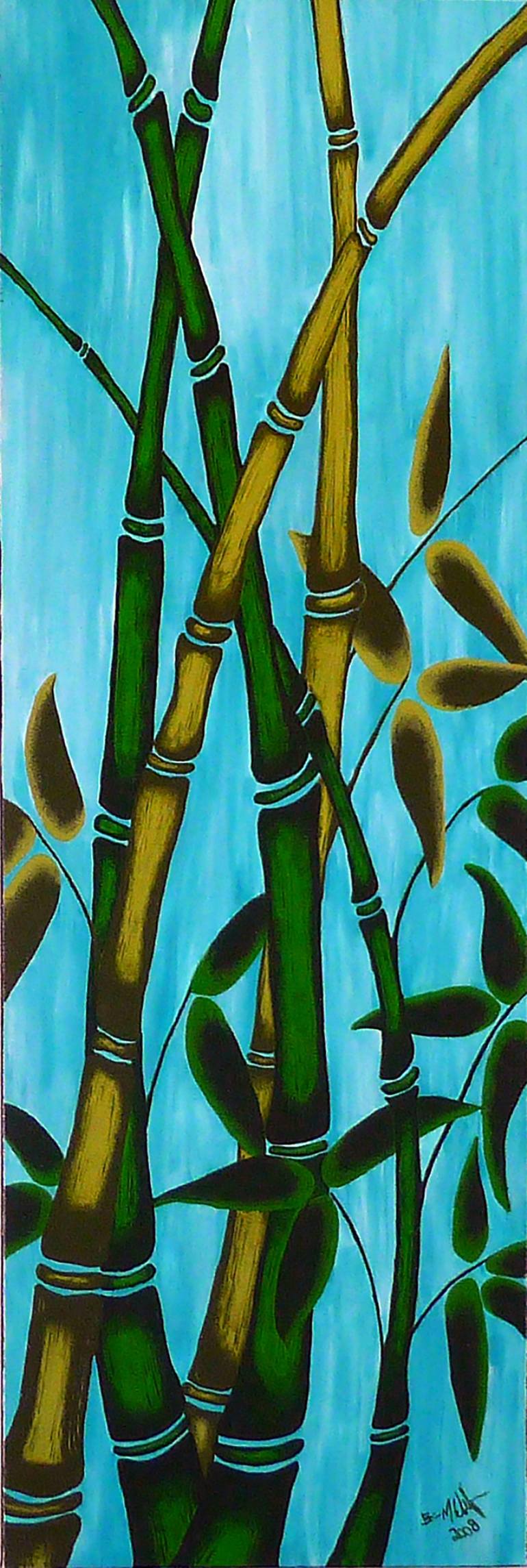 770x2289 Saatchi Art Bamboo Painting By Brian Wolbaum - Bamboo Painting