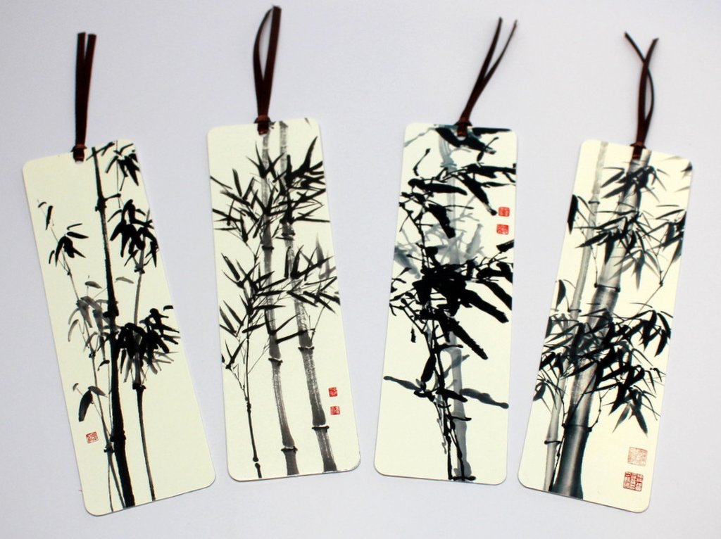 1024x766 Bamboo Painting Bookmark Set Happy Panda Shop - Bamboo Painting Images