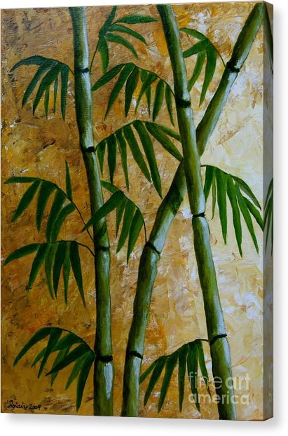 411x622 Bamboo Painting By Agusta Gudrun Olafsdottir - Bamboo Painting On Canvas