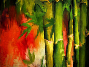 300x228 Bamboo Tree Paintings Fine Art America - Bamboo Tree Painting