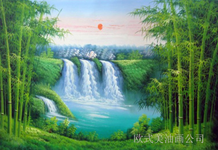 750x518 Free Shipment Handmade Painting For Living Room Decoration Viridis - Bamboo Tree Painting