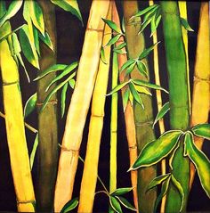 236x239 Original Painting Of Bamboo. Acrylic On Canvas Art Originals By - Bamboo Tree Painting