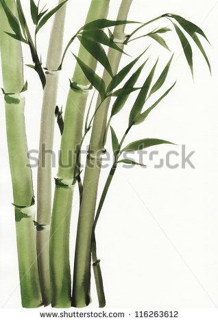 318x470 Painting Of Bamboo Tree - Bamboo Tree Painting