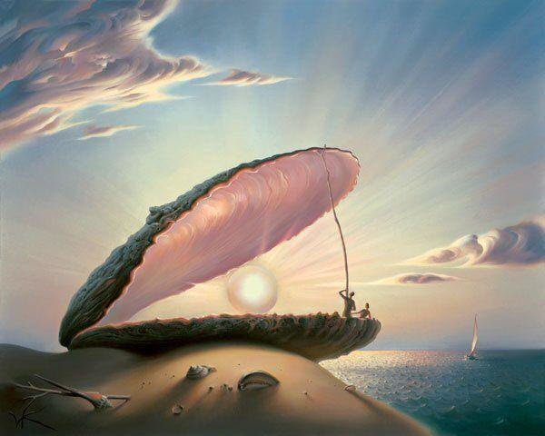 600x480 The Surrealist Paintings Of Vladimir Kush - Banana Hammock Painting