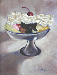 229x300 Banana Split Paintings Fine Art America - Banana Split Painting