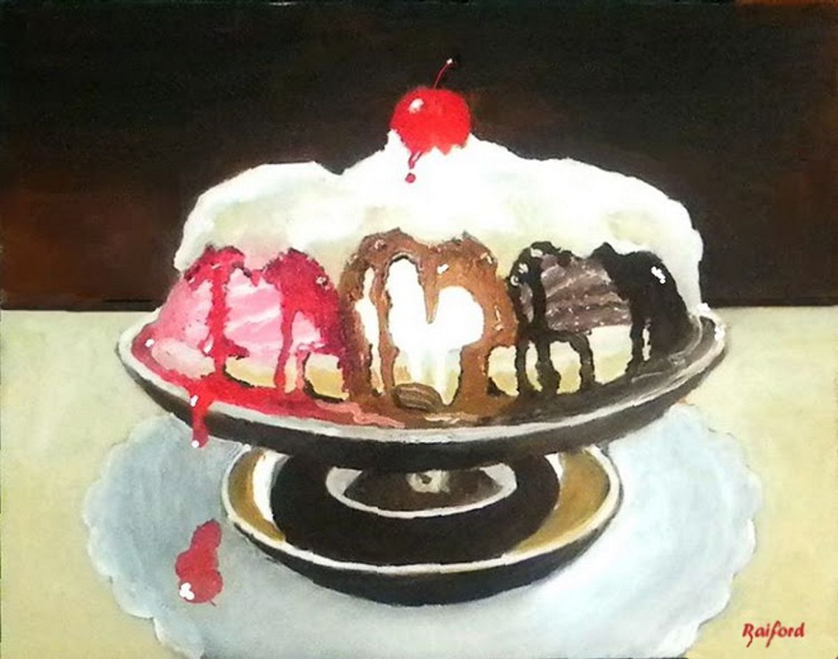 1200x944 My Paintings And Other Art Forms A Banana Split - Banana Split Painting