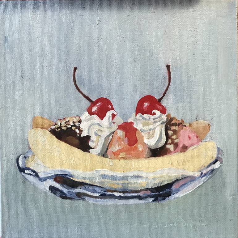 770x770 Saatchi Art Banana Split Painting By Meta Solar - Banana Split Painting