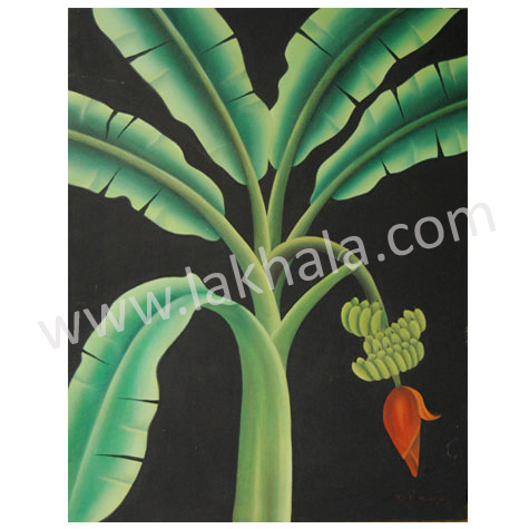475x475 Canvas Painting Banana Tree, Lakhala Arts And Crafts Of Sri Lanka - Banana Tree Painting