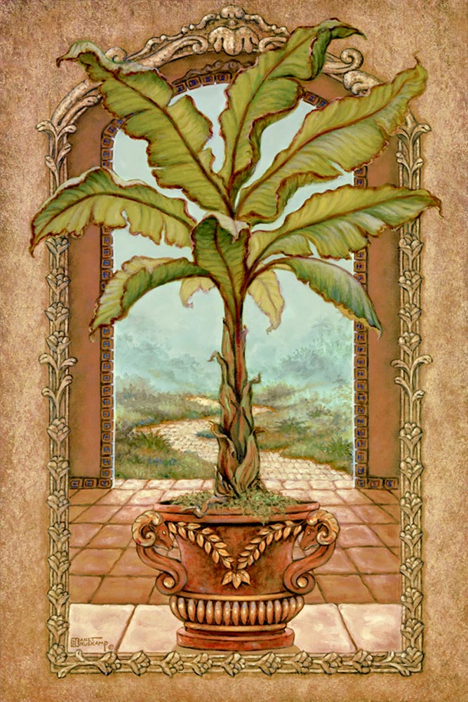 667x1000 Classical Banana Tree By Janet Kruskamp - Banana Tree Painting