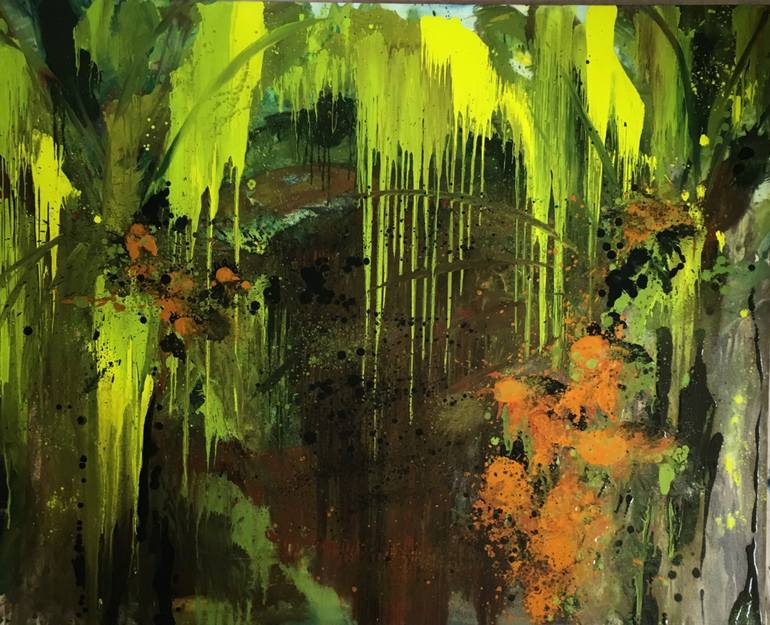 770x625 Saatchi Art Banana Trees Painting By Lu Kepler - Banana Tree Painting