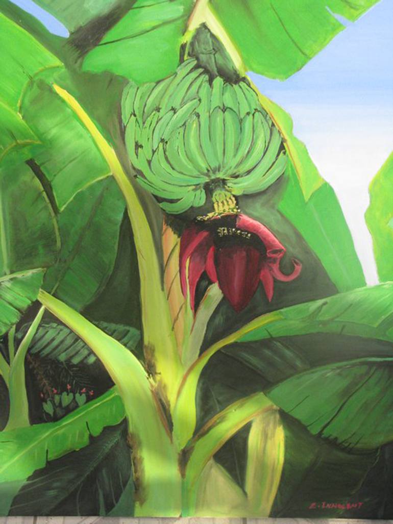 770x1027 Saatchi Art The Banana Tree Painting By Edward Innocent - Banana Tree Painting