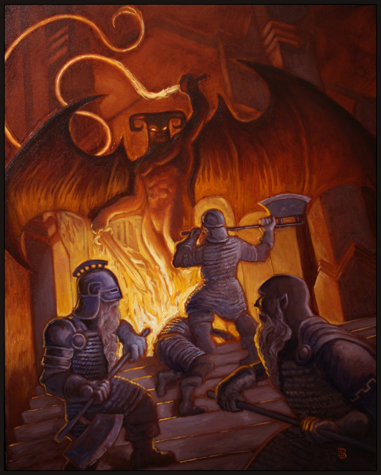 1285x1600 Durin's Bane (Final Pass), Brian Burgess Art - Bane Painting