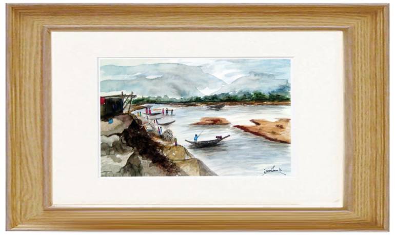 770x458 Saatchi Art Title Jaflong (Sylhet) Bangladesh Painting By Uzzal - Bangladesh Painting