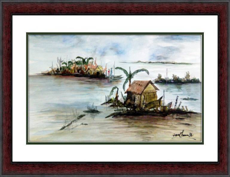 770x592 Saatchi Art Title Jaflong Village Side,in Bangladesh Painting By - Bangladesh Painting
