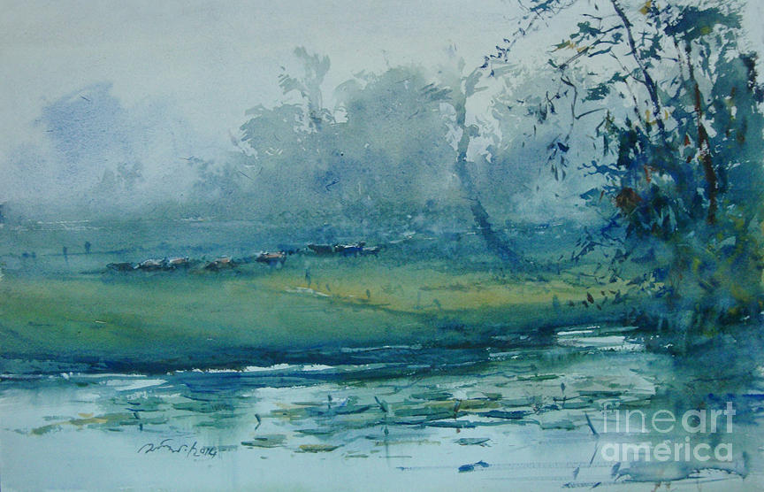 864x556 Winter Season Of Bangladesh Painting By Anisur Rahman - Bangladesh Painting