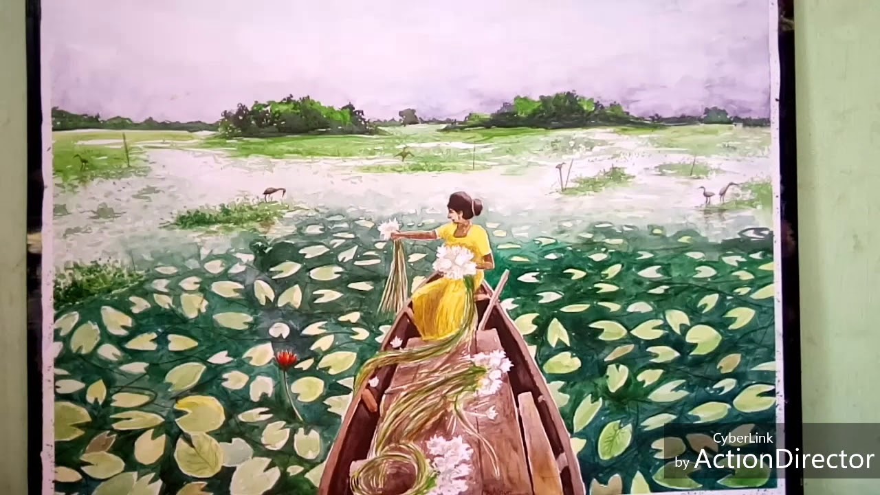 1280x720 Bangladeshi Best Beautiful Village Scenery - Bangladesh Village Scenery Painting