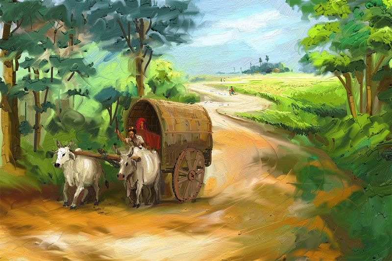 800x533 Photos Drawing Summer Village Scene Bangladesh, - Bangladesh Village Scenery Painting