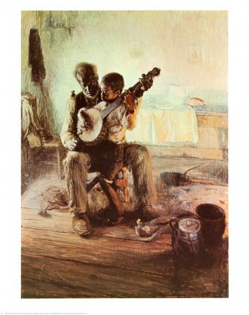 355x450 The Banjo Lesson Art Poster Print By Henry Ossawa - Banjo Painting