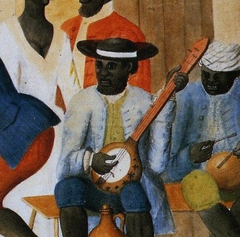 340x335 Old Plantation Banjo - Banjo Painting