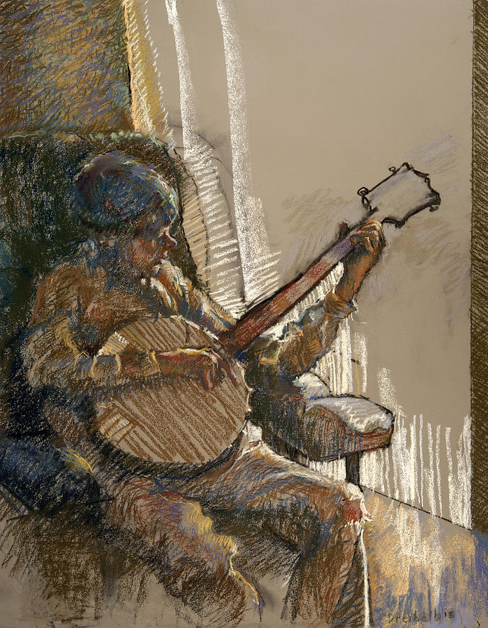 699x900 Banjo Boy Painting By Ellen Dreibelbis - Banjo Painting