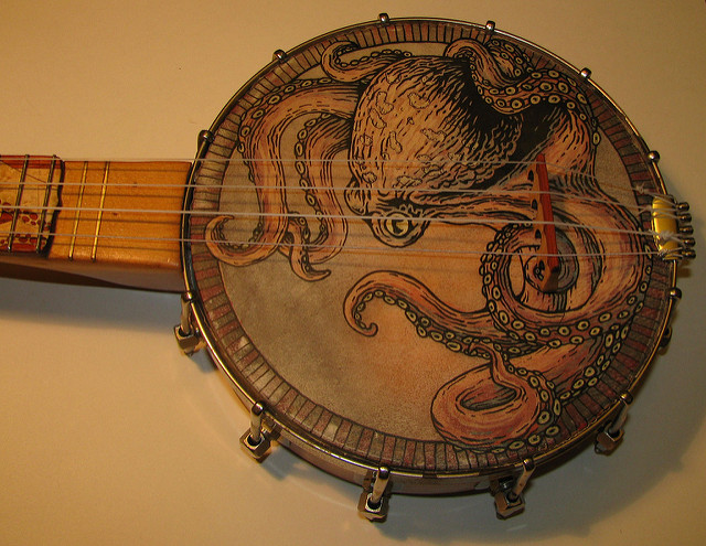 640x495 Banjo Heads - Banjo Painting
