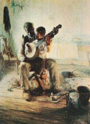 292x400 Banjo Lesson - Banjo Painting