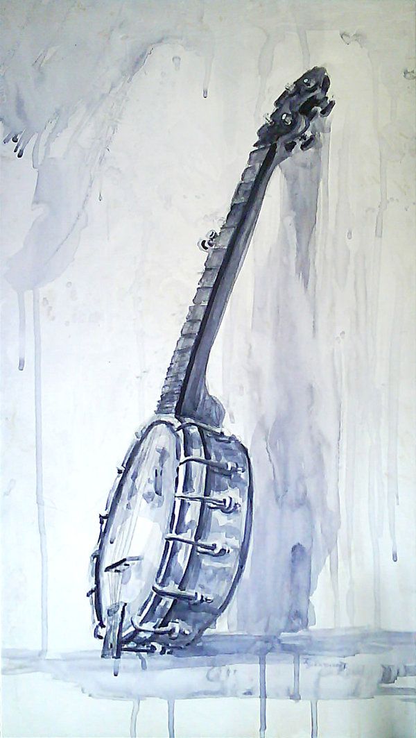 600x1063 Banjo Painting By ~boatwright On Banjos - Banjo Painting