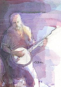 210x300 Banjo Paintings Fine Art America - Banjo Painting