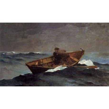 458x458 Lost On The Grand Banks By Winslow Homer - Banks Painting
