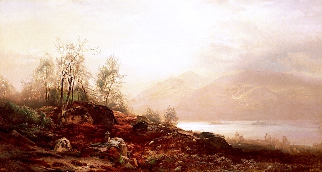 1024x548 On The Banks Of The Hudson River Painting Arthur Parton Oil - Banks Painting