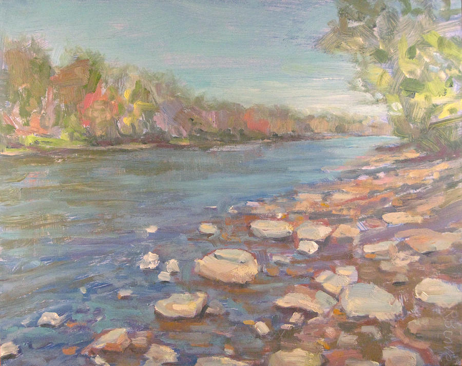 900x714 River Banks Painting By Robie Benve - Banks Painting