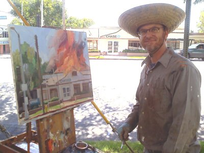 400x300 These Dramatic Paintings Of Banks On Fire Are Meant To Represent - Banks Painting