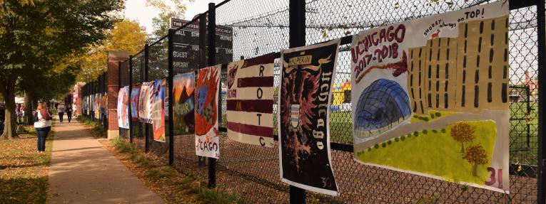 765x287 Painting School Pride The Homecoming Banner Competition The College - Banner Painting