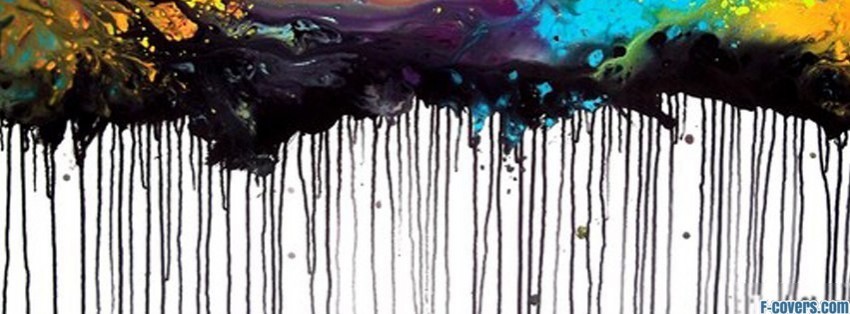 850x314 Dripping Painting Facebook Cover Timeline Photo Banner For Fb - Banner Painting