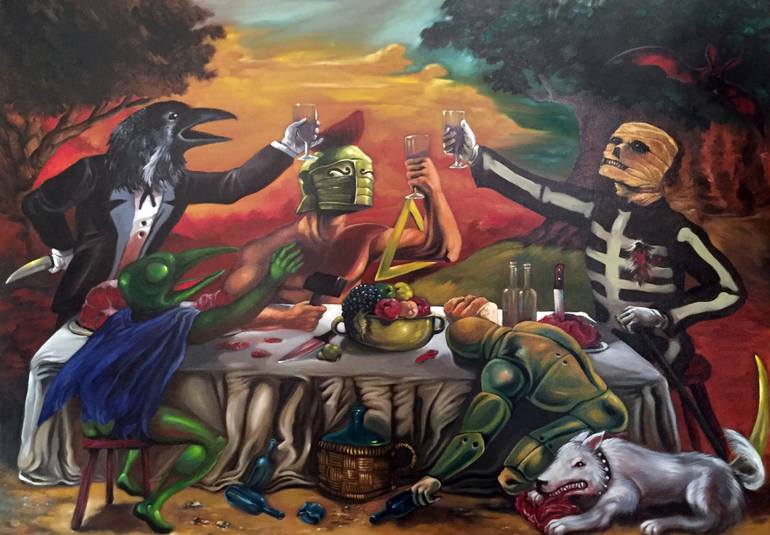 770x535 Saatchi Art Beggars Banquet Painting By Jasmin H - Banquet Painting