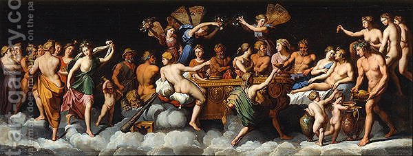 600x227 The Banquet The Gods (After) Raphael (Raffaello Sanzio - Banquet Painting