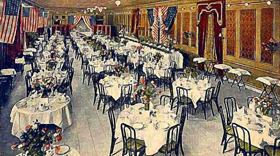 900x503 The Park Avenue Hotel Banquet Hall In 1910 Painting By Dwight Goss - Banquet Painting