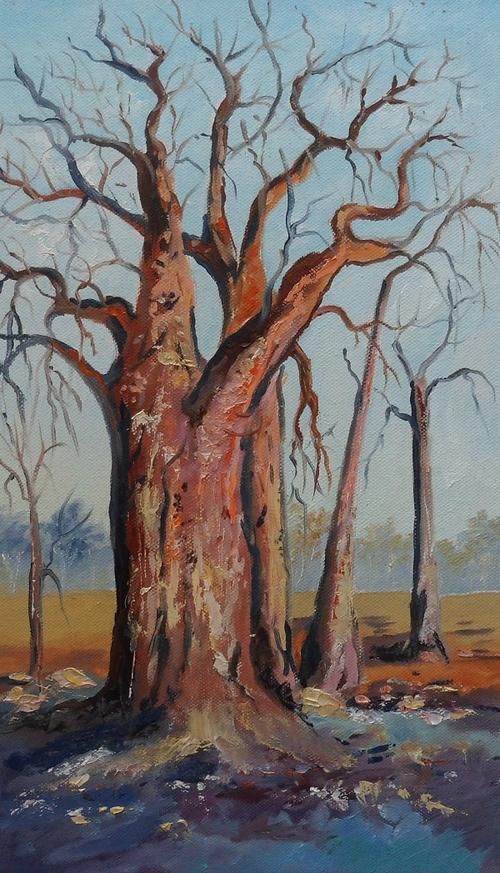 500x873 Baobab Tree. Painted By Patty Mynhardt Yul Tzimka Artistic - Baobab Tree Painting