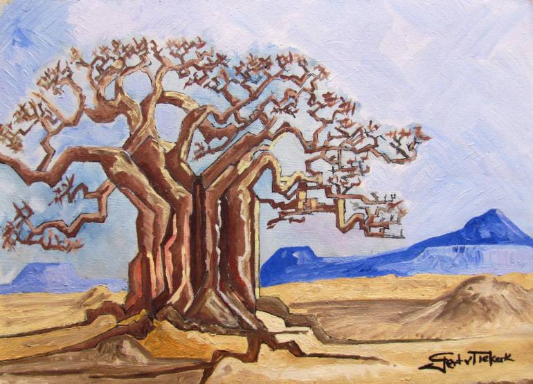 770x555 Saatchi Art Kremertart Boom Baobab Tree Painting By Gert Van Niekerk - Baobab Tree Painting