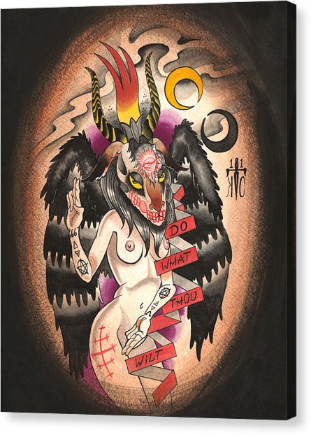 445x622 Baphomet Painting By Kate Collins - Baphomet Painting