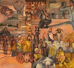 300x274 Via Nomentana Painting By Marcino Goldschild - Baphomet Painting