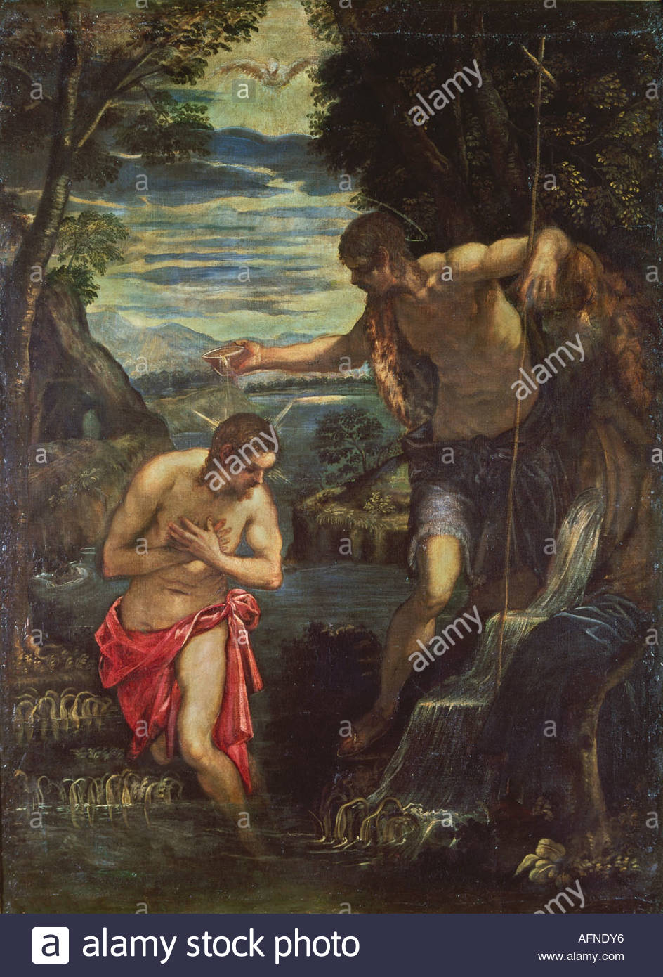 944x1390 Fine Arts, Jesus Christ, Painting, Baptism Of Christ, Oil - Baptism Of Jesus Christ Painting