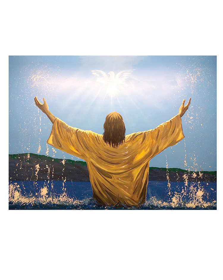 750x943 Baptism Of Jesus Christ Painting - Baptism Of Jesus Christ Painting