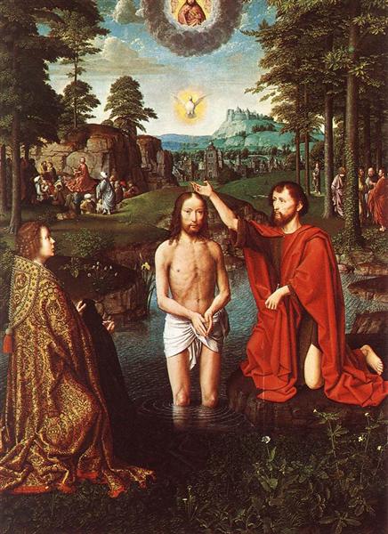 436x600 The Baptism Of Christ (Central Section Of The Triptych), C.1505 - Baptism Of Jesus Painting