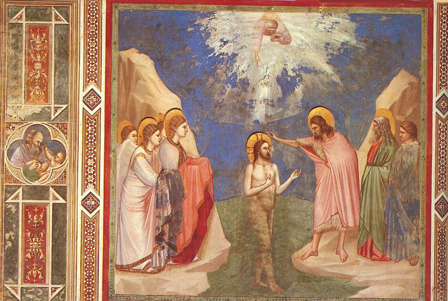 876x588 Baptism Of The Lord - Baptism Of Jesus Painting