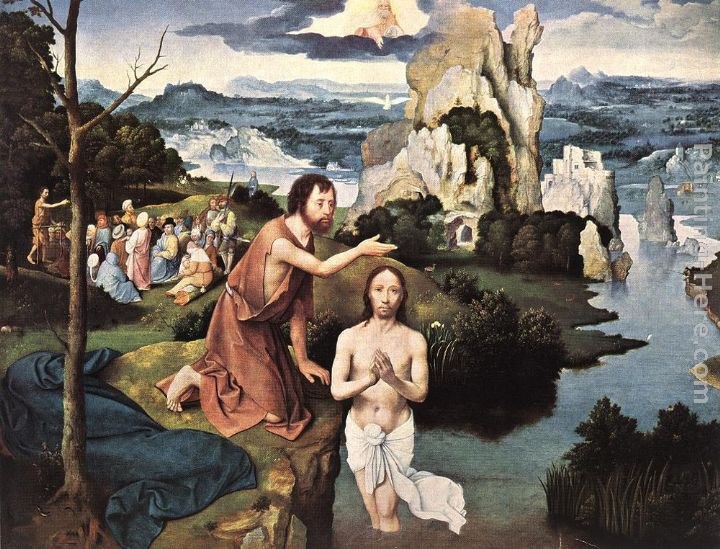 720x549 Joachim Patenier Baptism Of Christ Painting Best Paintings For Sale - Baptism Painting