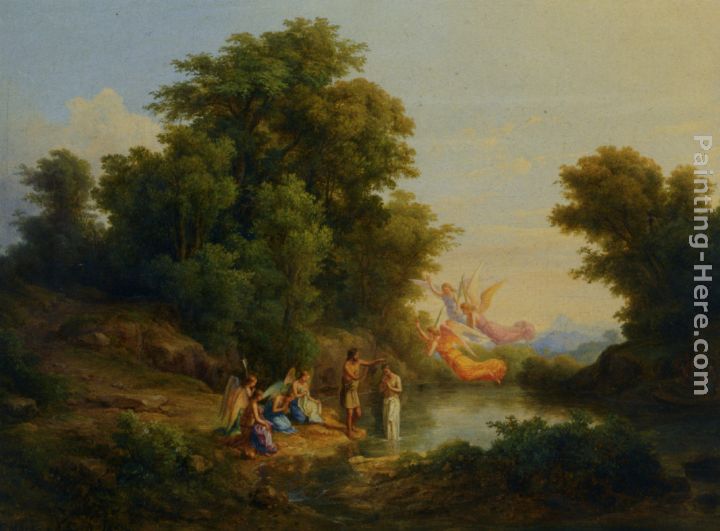 720x531 Karoly Marko The Baptism Of Christ Painting Anysize 50% Off - Baptism Painting